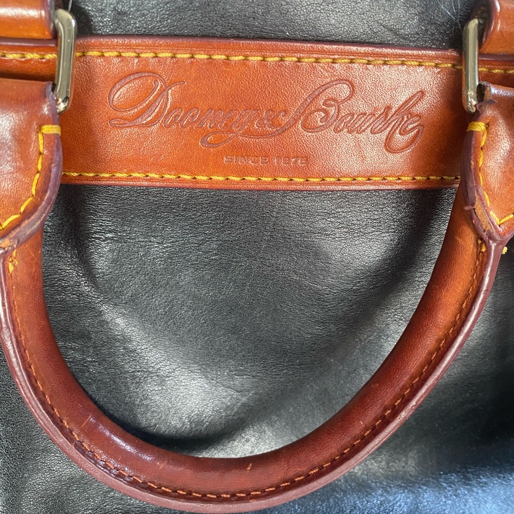 Dooney & Bourke Black Genuine Florentine Vacchetta Leather